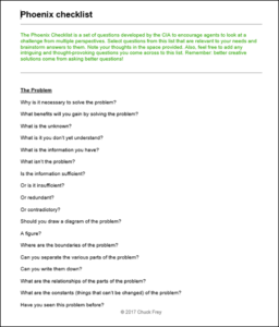 Phoenix Checklist Evernote template